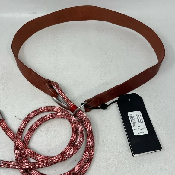 Rag & Bone Rosewood Anchor Belt, Women's Size M/L - Red/Brown